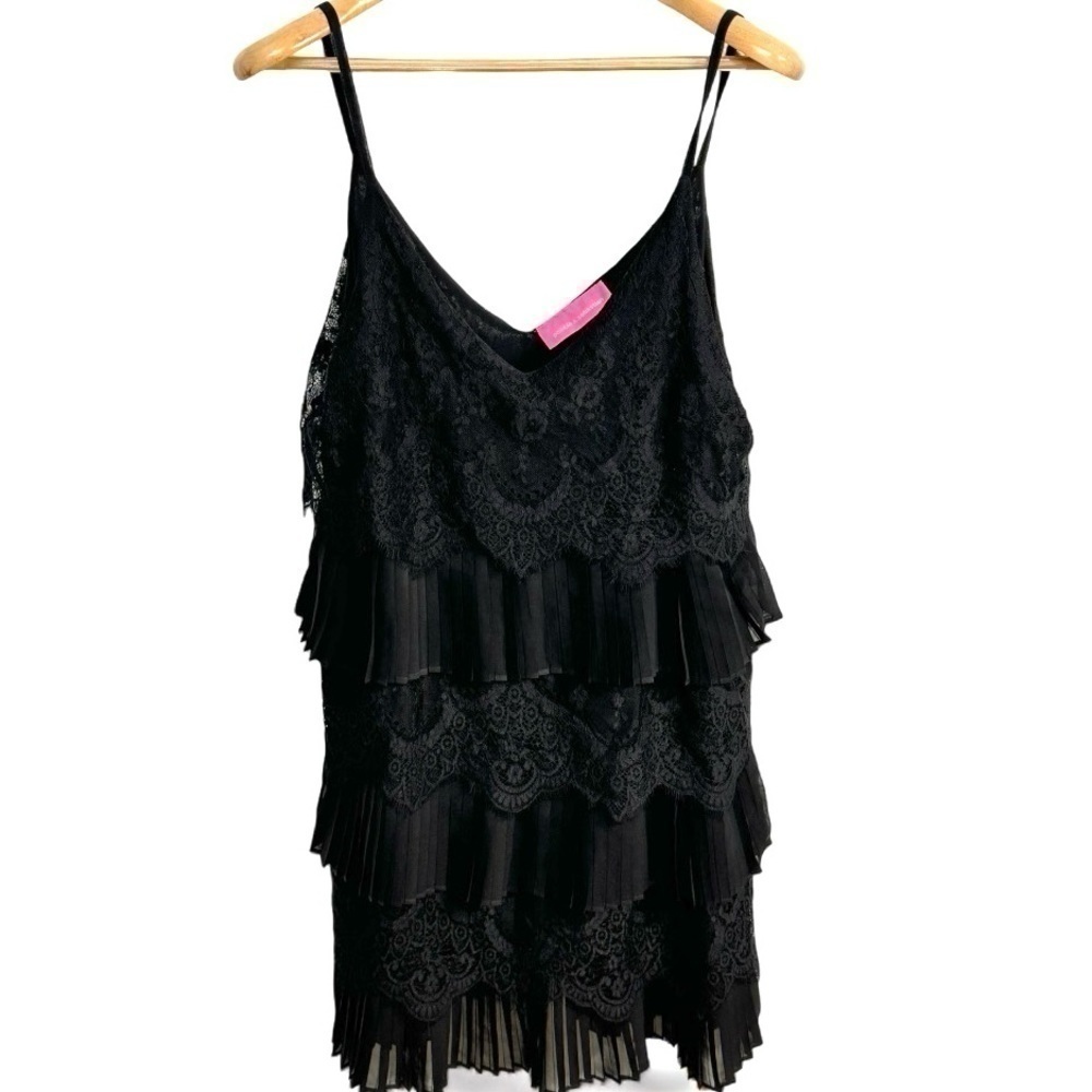 Pookie And Sebastian Ruffle Tiered Lace Dress Size Small Like New Cocktail Dress - Picture 4 of 6